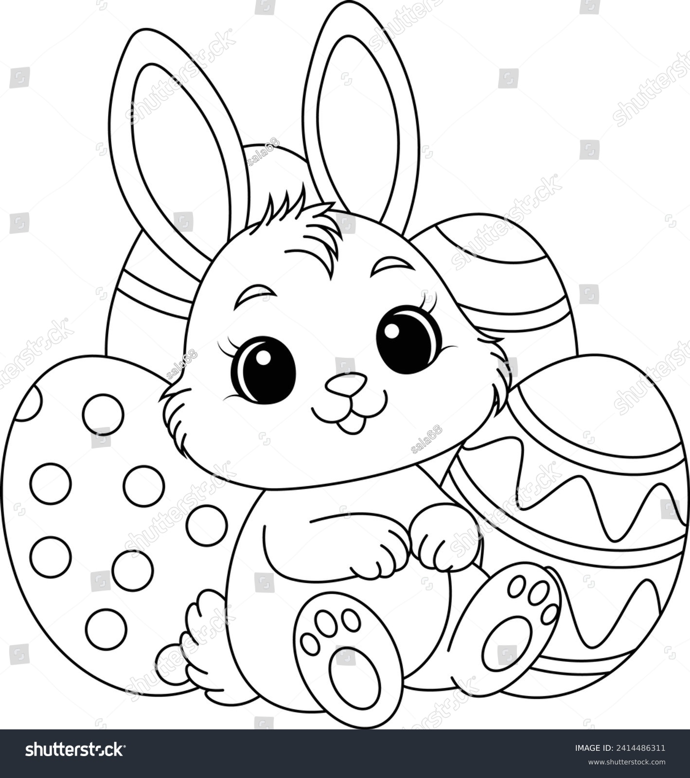 coloring pages bunny easter