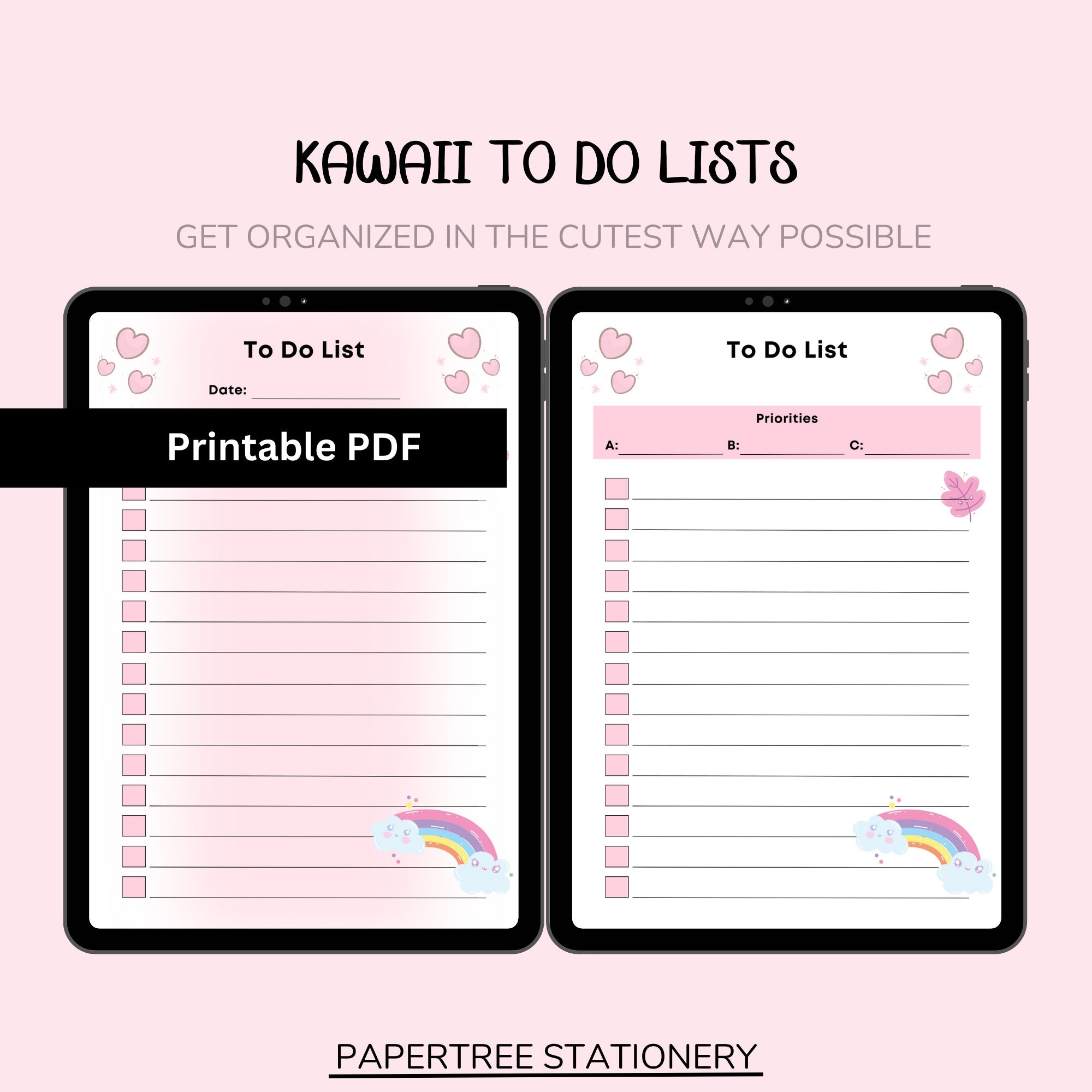 Kawaii To do List PDF Printable Task Planner Cute Checklist Notepad Instant Download Aesthetic Stationery Etsy Kawaii To do List PDF Printable Task Planner Cute Checklist Notepad Instant Download Aesthetic Stationery Etsy