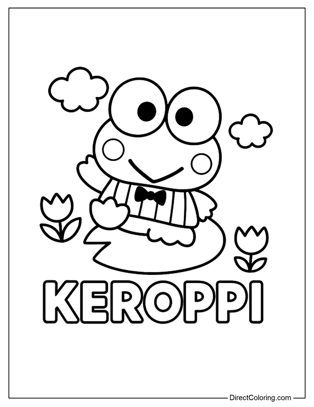 Keroppi Coloring Pages Free PDF To Download And Print