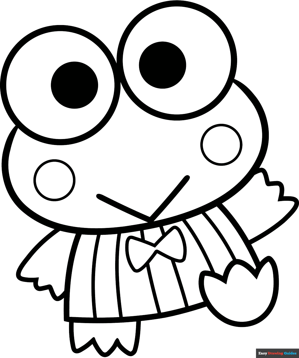 Keroppi From Sanrio Coloring Page Easy Drawing Guides
