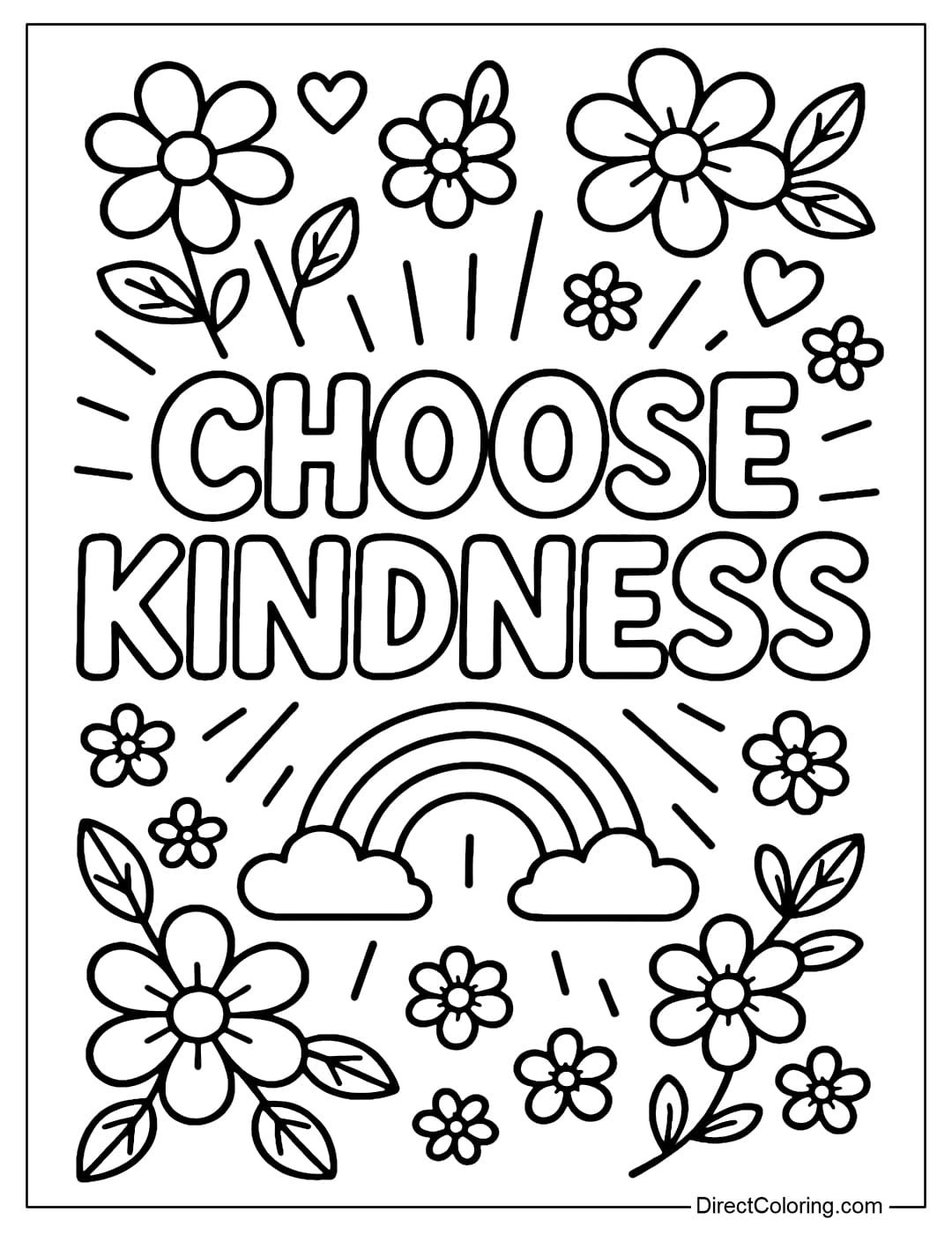 kindness coloring pages