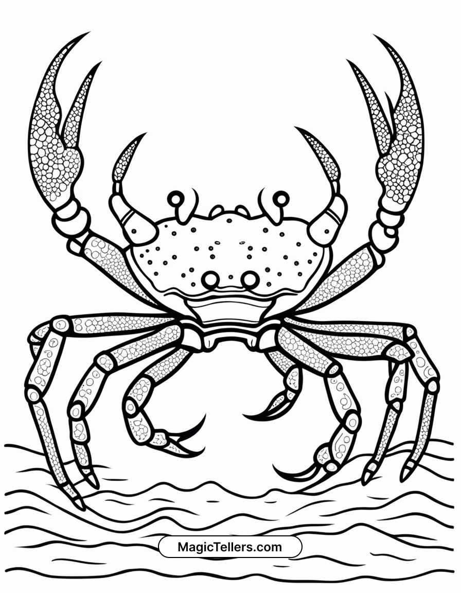 King Crab Coloring Page