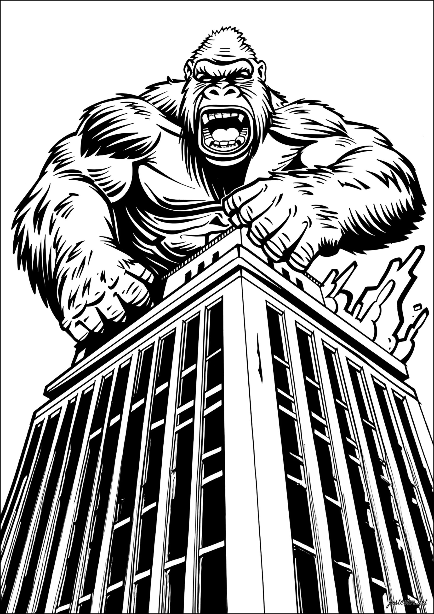 king kong coloring pages