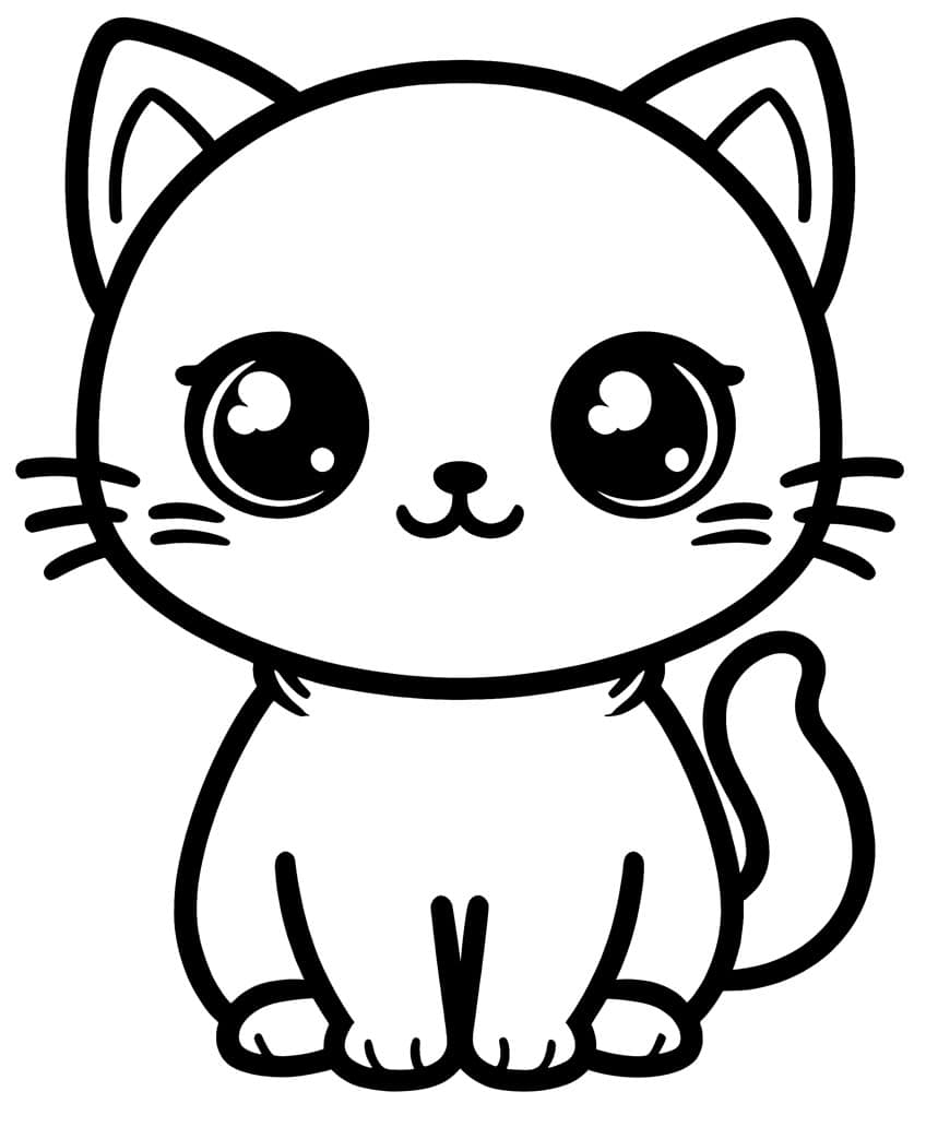 Kitten Coloring Pages 20 Easy Coloring Sheets