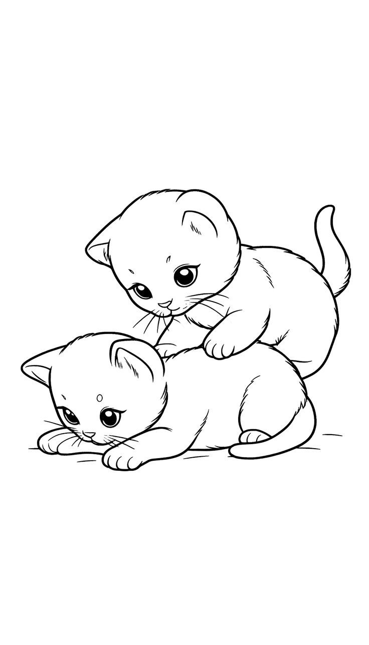 kitties coloring pages