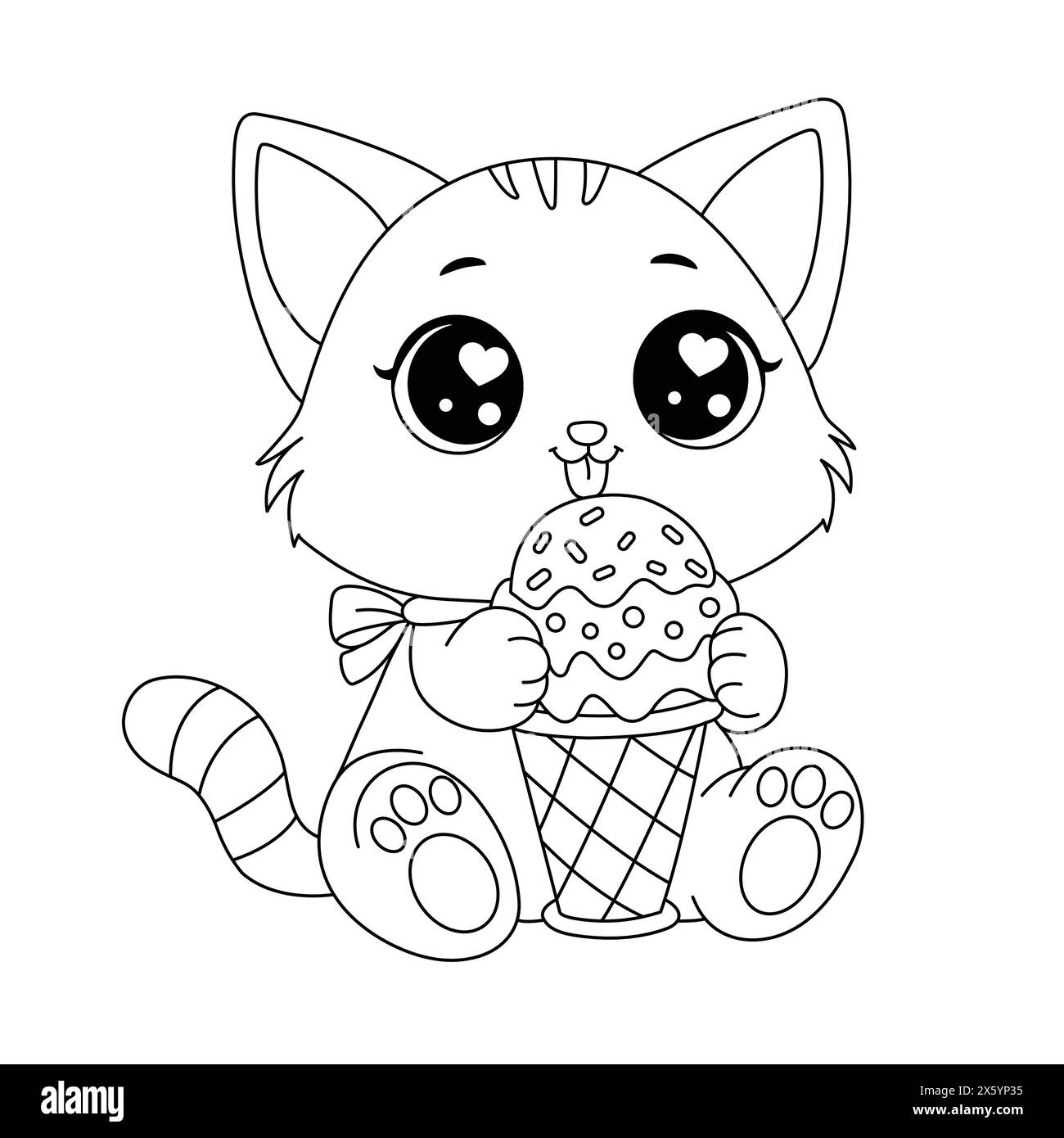 kitty cat coloring page