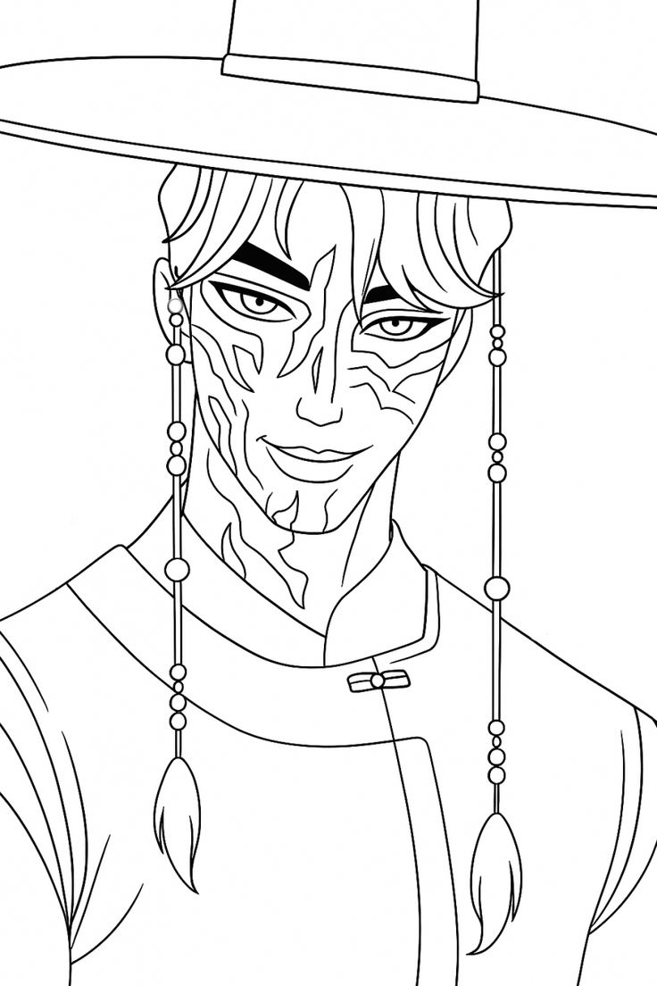 saja boys coloring page