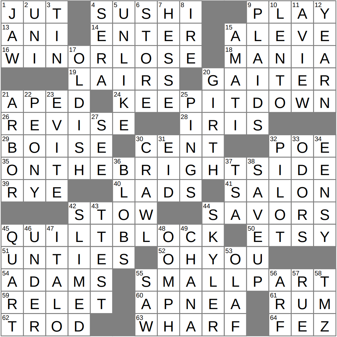 LA Times Crossword 2 Dec 25 Tuesday LAXCrossword
