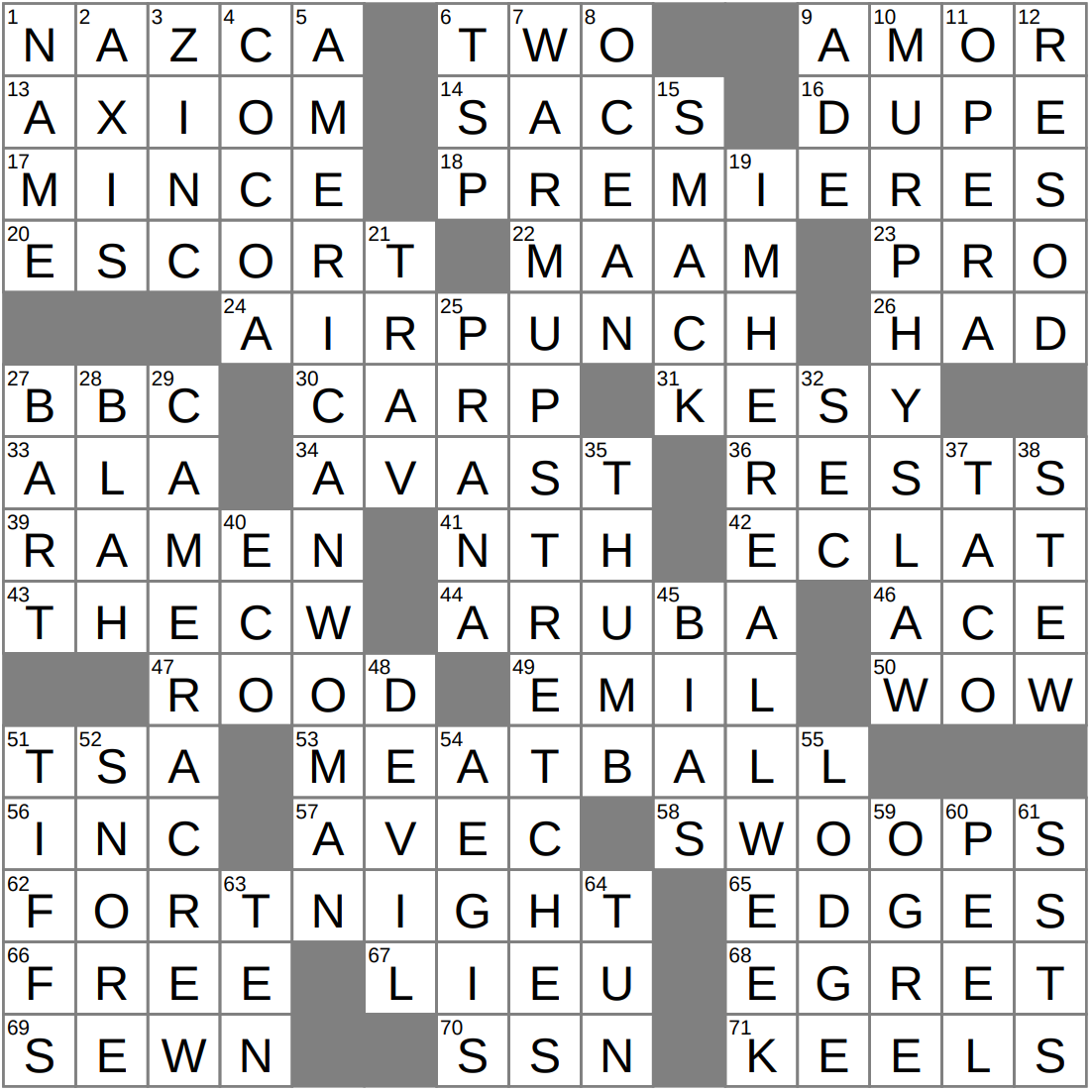LA Times Crossword 3 Dec 25 Wednesday LAXCrossword LA Times Crossword 3 Dec 25 Wednesday LAXCrossword