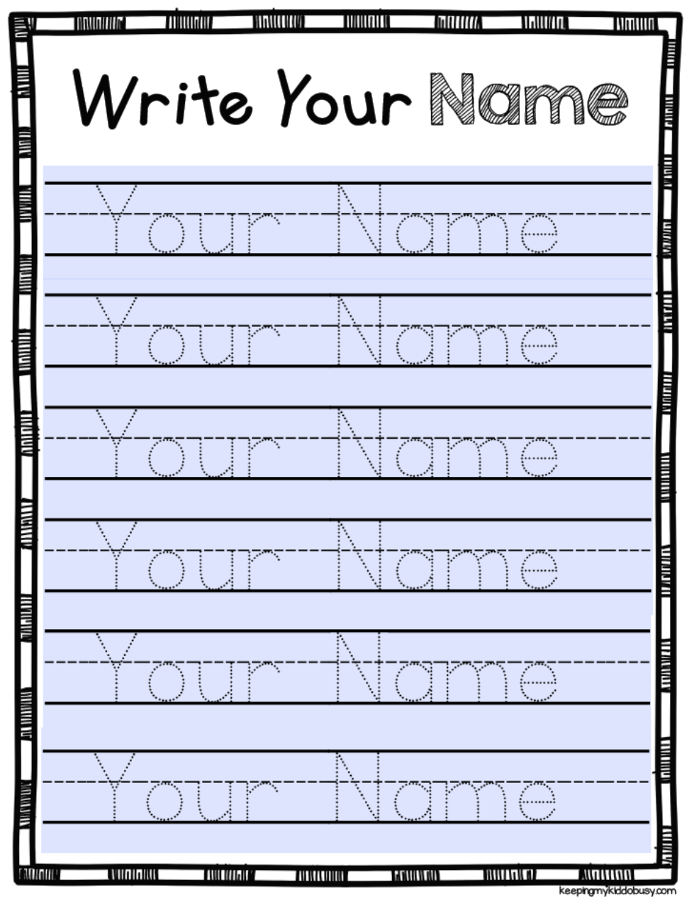 tracing name worksheets free