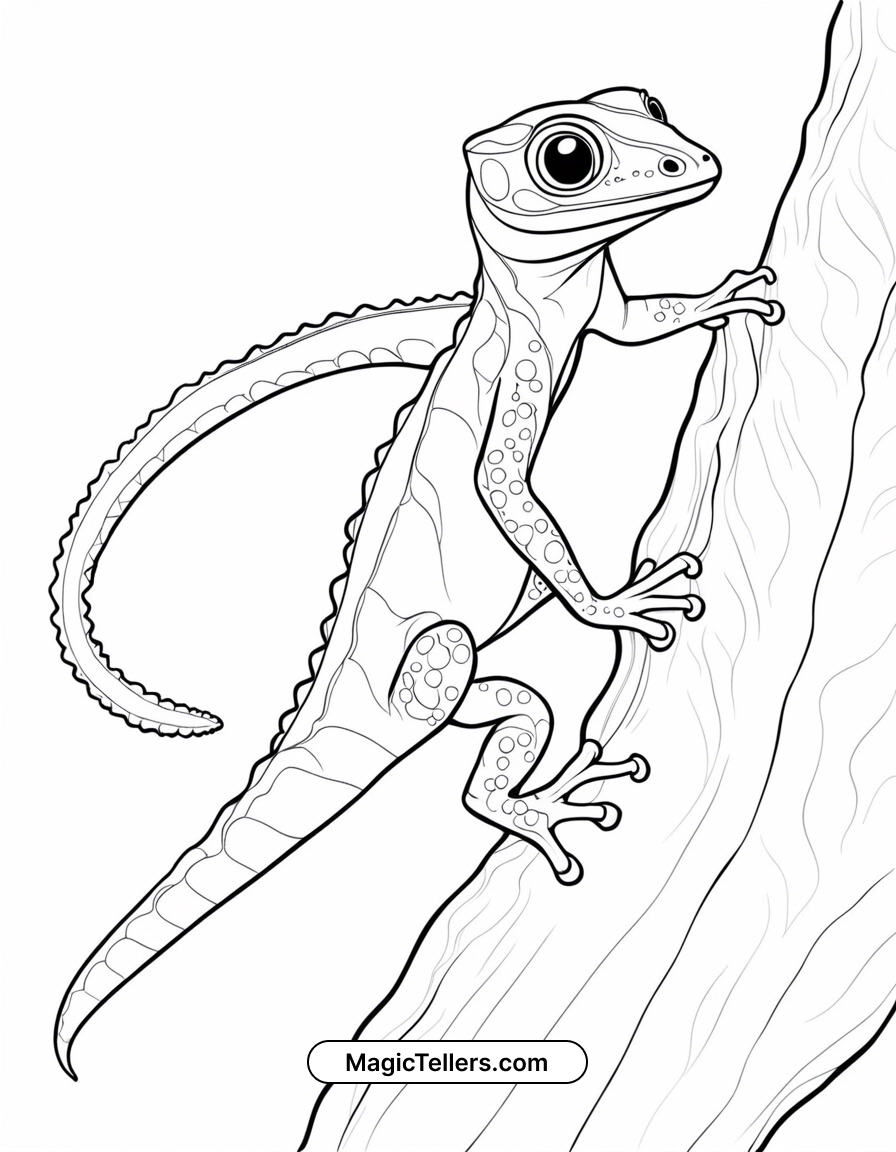 Leaf Tailed Gecko Coloring Page