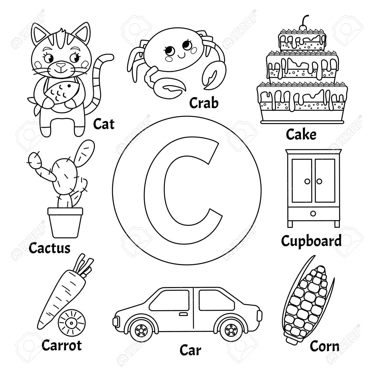 letter c coloring page