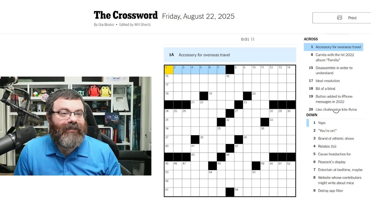 accessory for overseas travel crossword