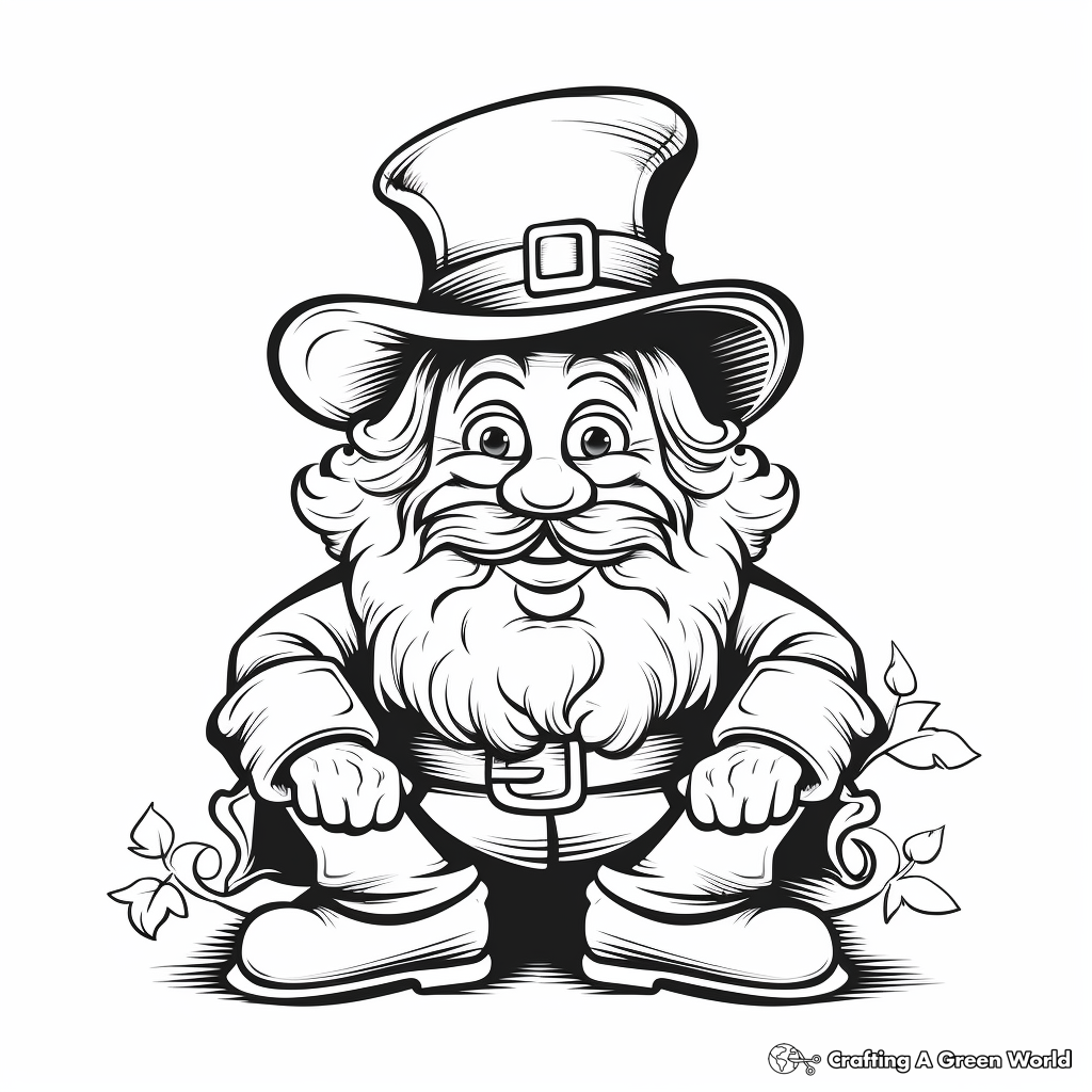 coloring pages of a leprechaun