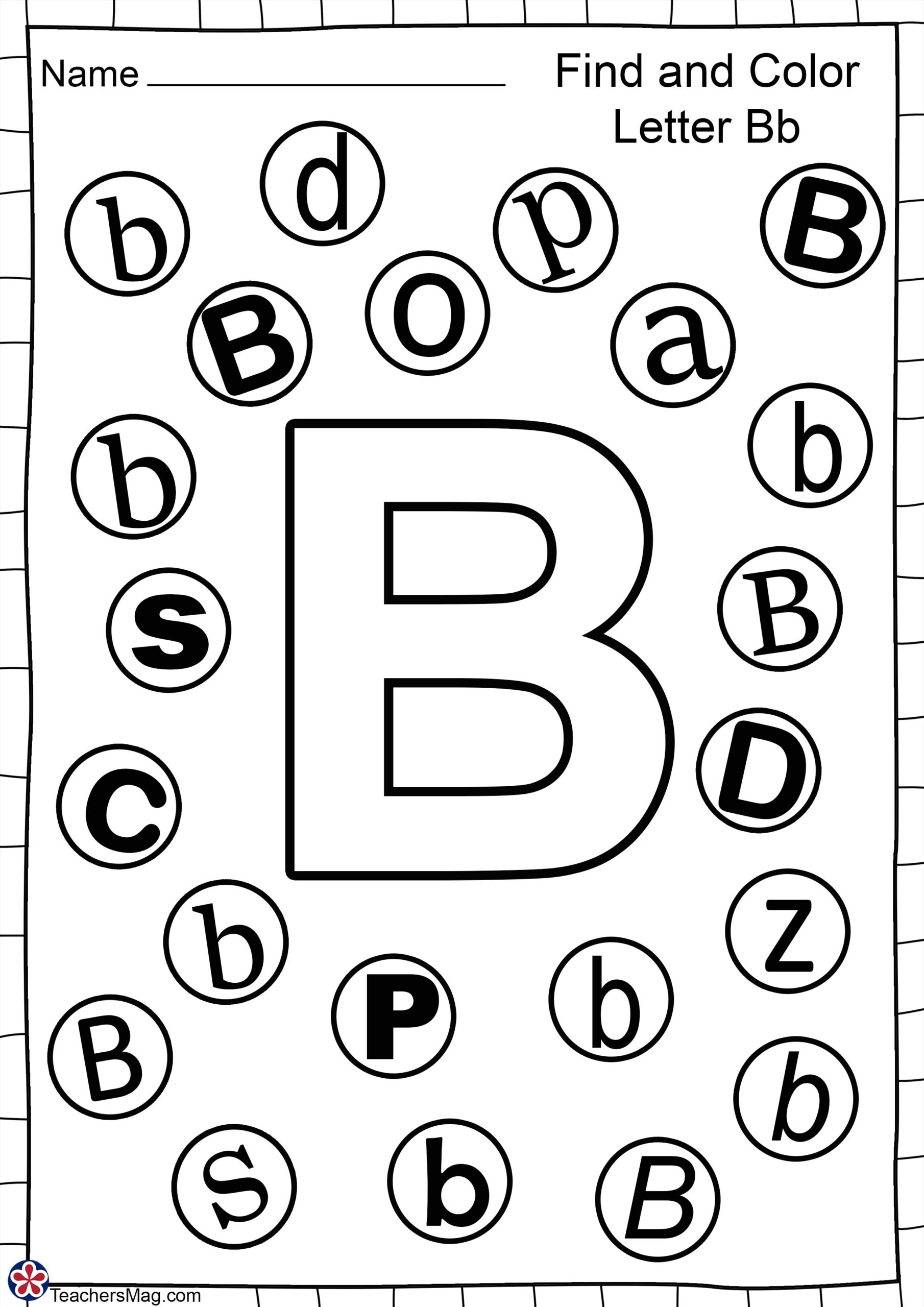 letter b worksheets for preschool