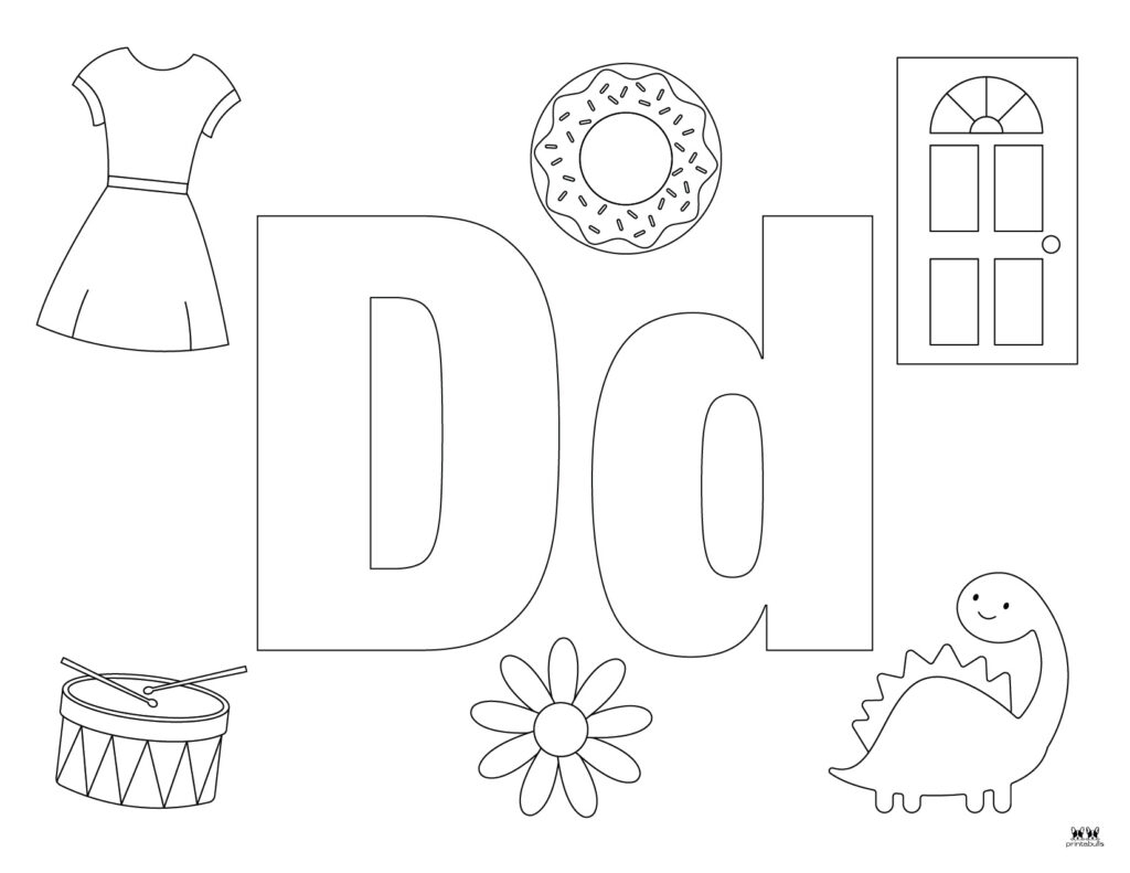 Letter D Coloring Pages 15 FREE Pages Printabulls Letter D Coloring Pages 15 FREE Pages Printabulls