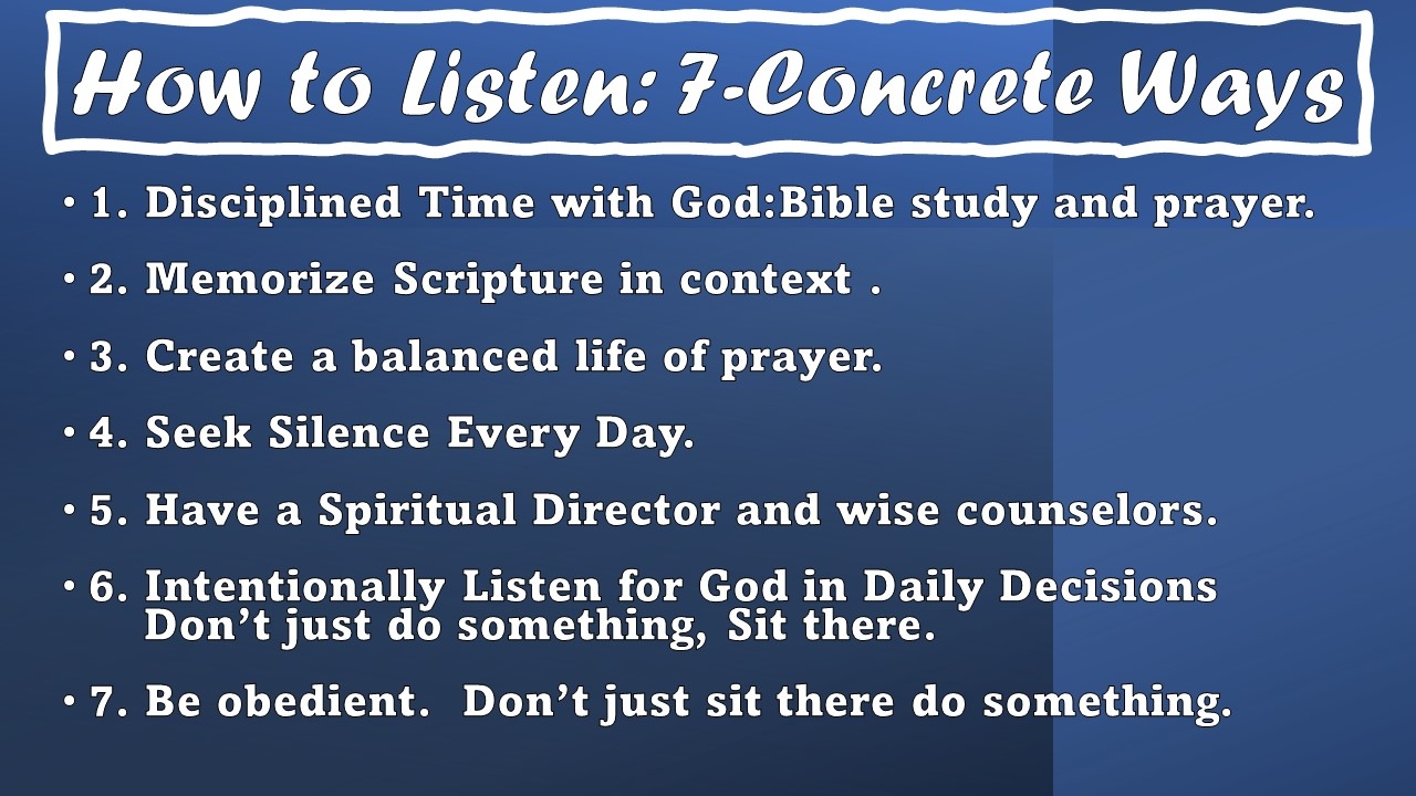 how do you listen to god