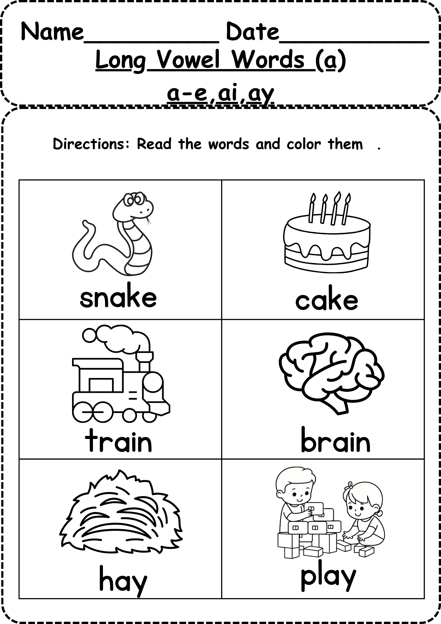 long and short vowel worksheets