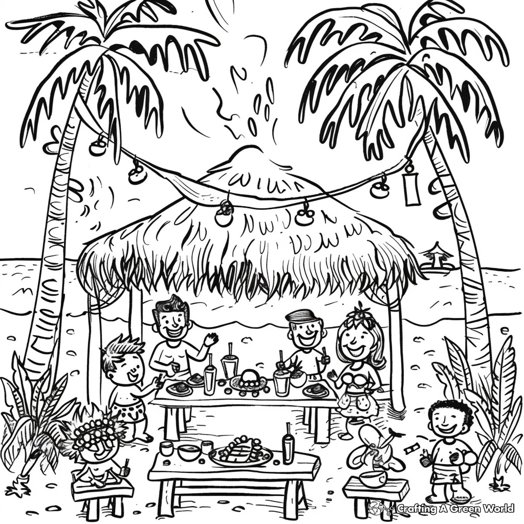 Luau Coloring Pages Free Printable 