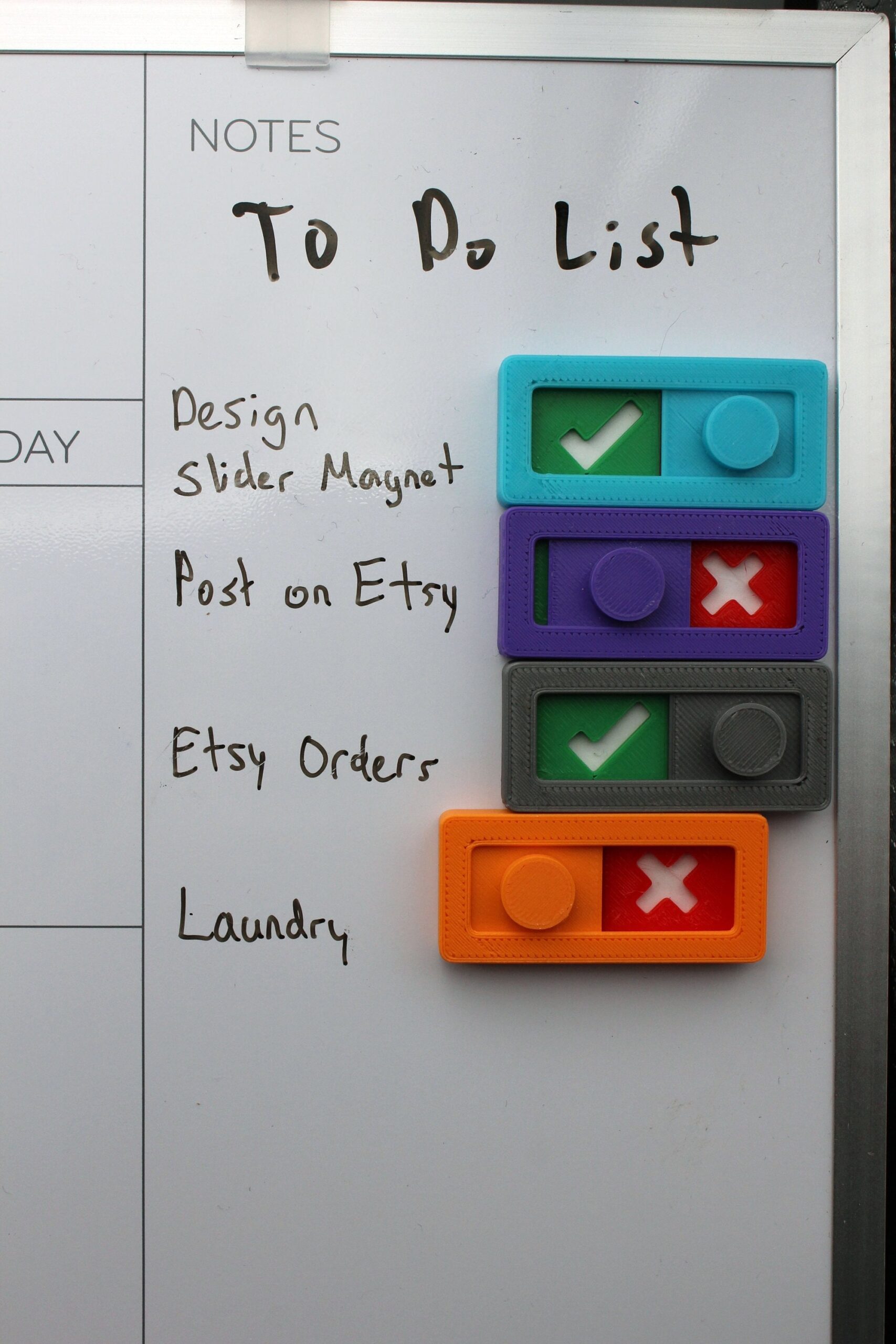 Magnetic To Do List Slider Whiteboard Accessory Etsy