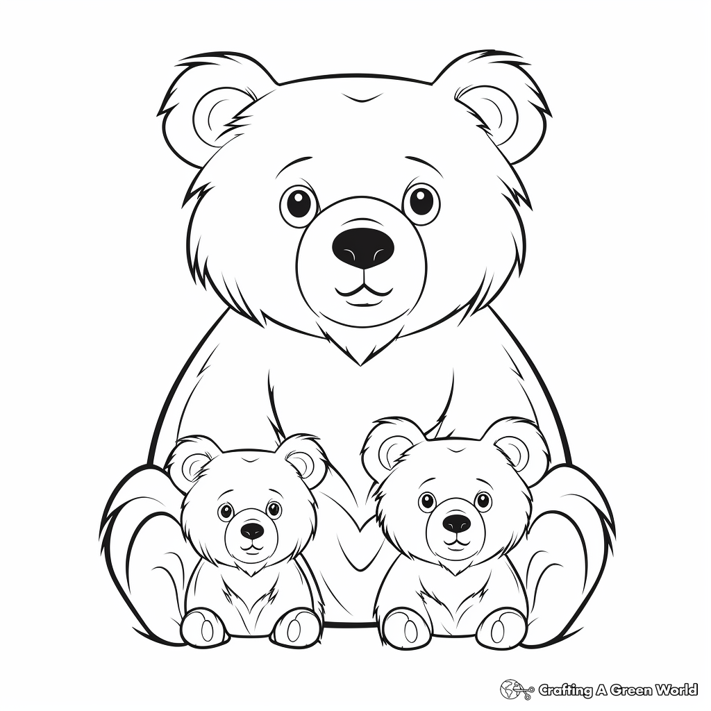 Mama Bear Coloring Pages Free Printable 