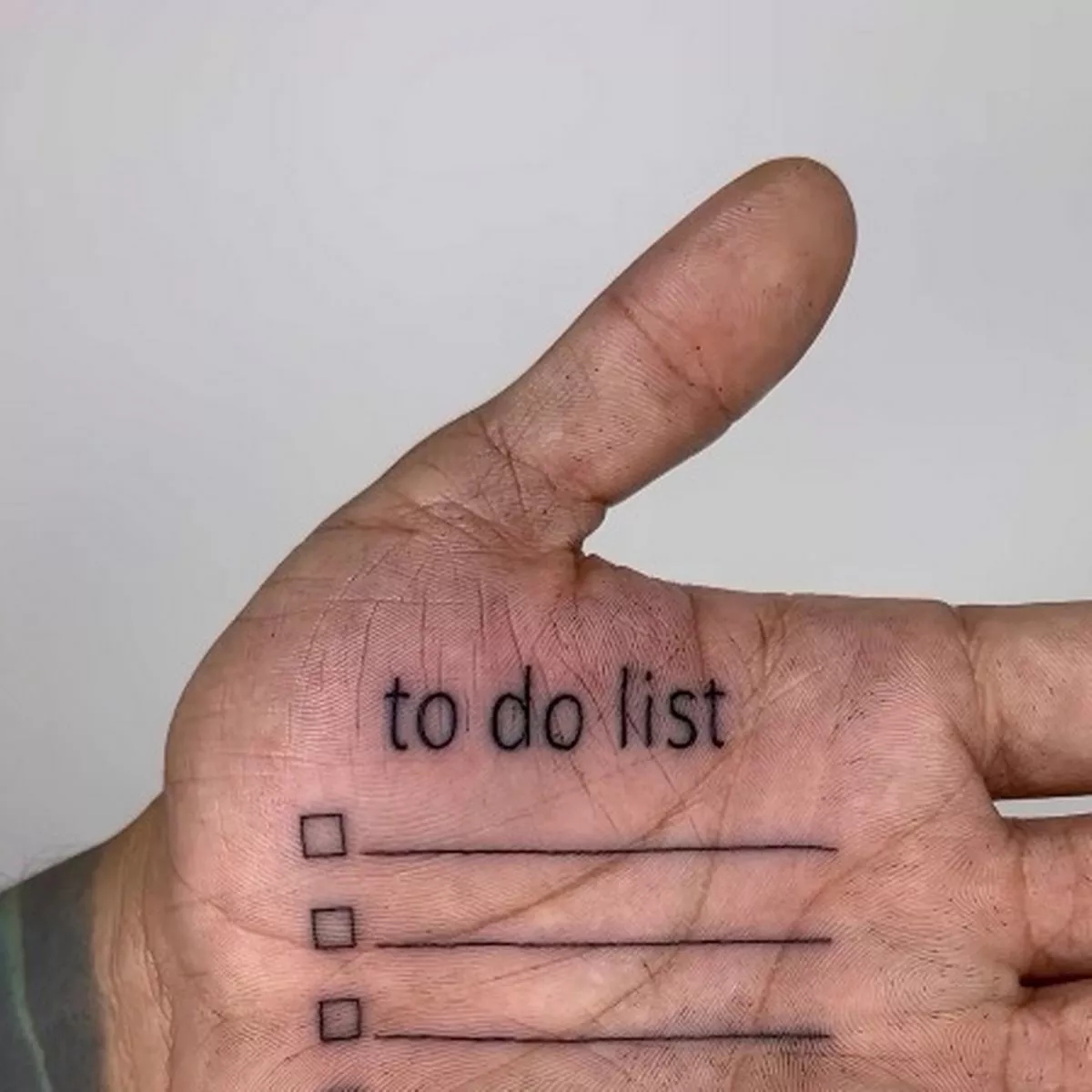 Man Gets A to Do List Tattoo On His Hand To Be More Organised But Some Aren t Convinced The Mirror