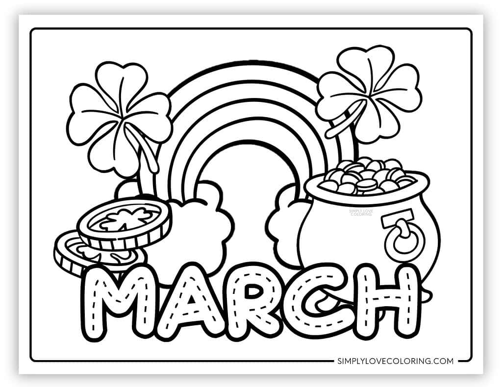 March Coloring Pages Free PDF Printables Simply Love Coloring