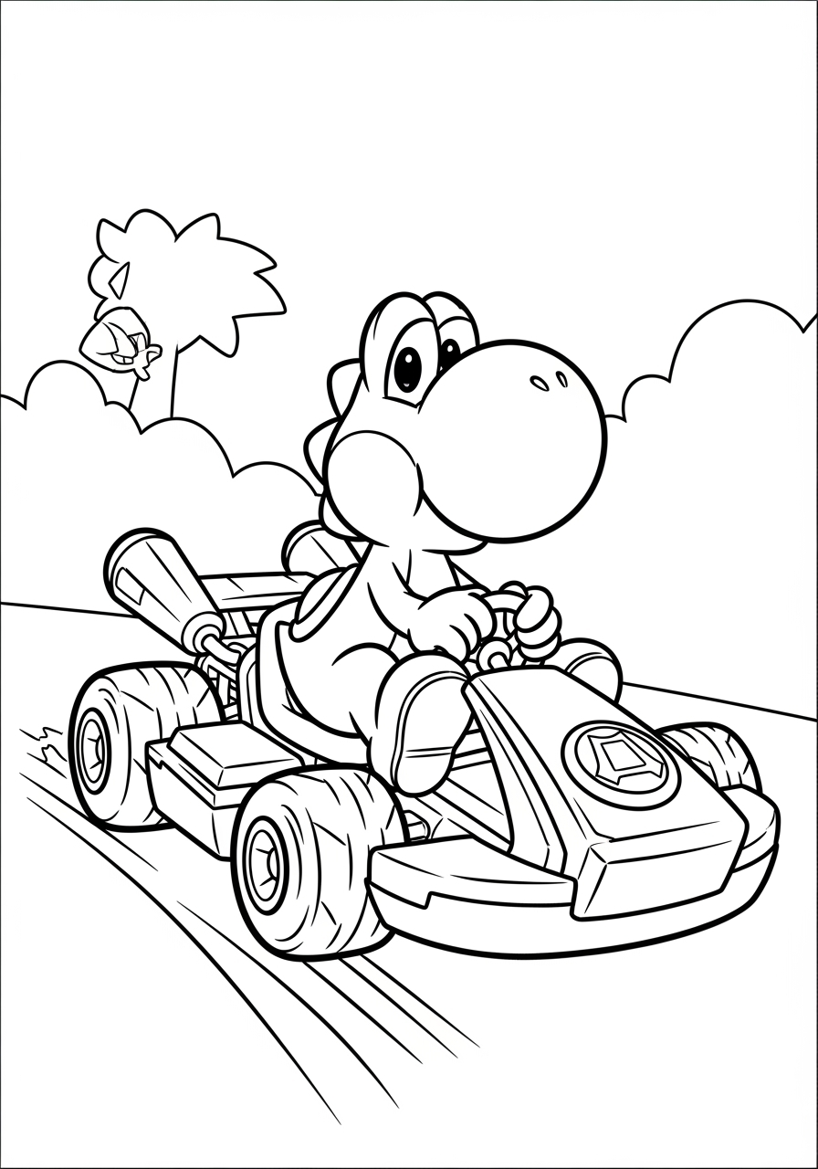 yoshi coloring page