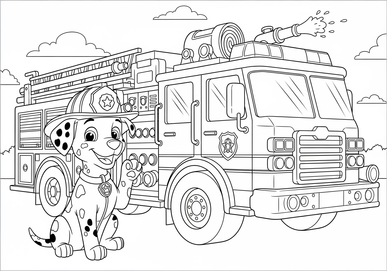 fire truck coloring page