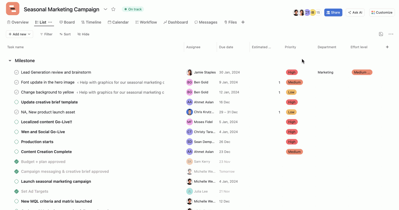 Master Task Prioritization In Asana