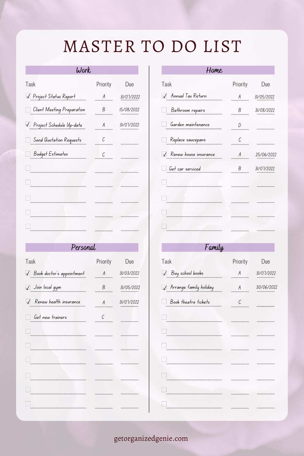Master To Do List Template FREE Printable Tips To Boost Productivity