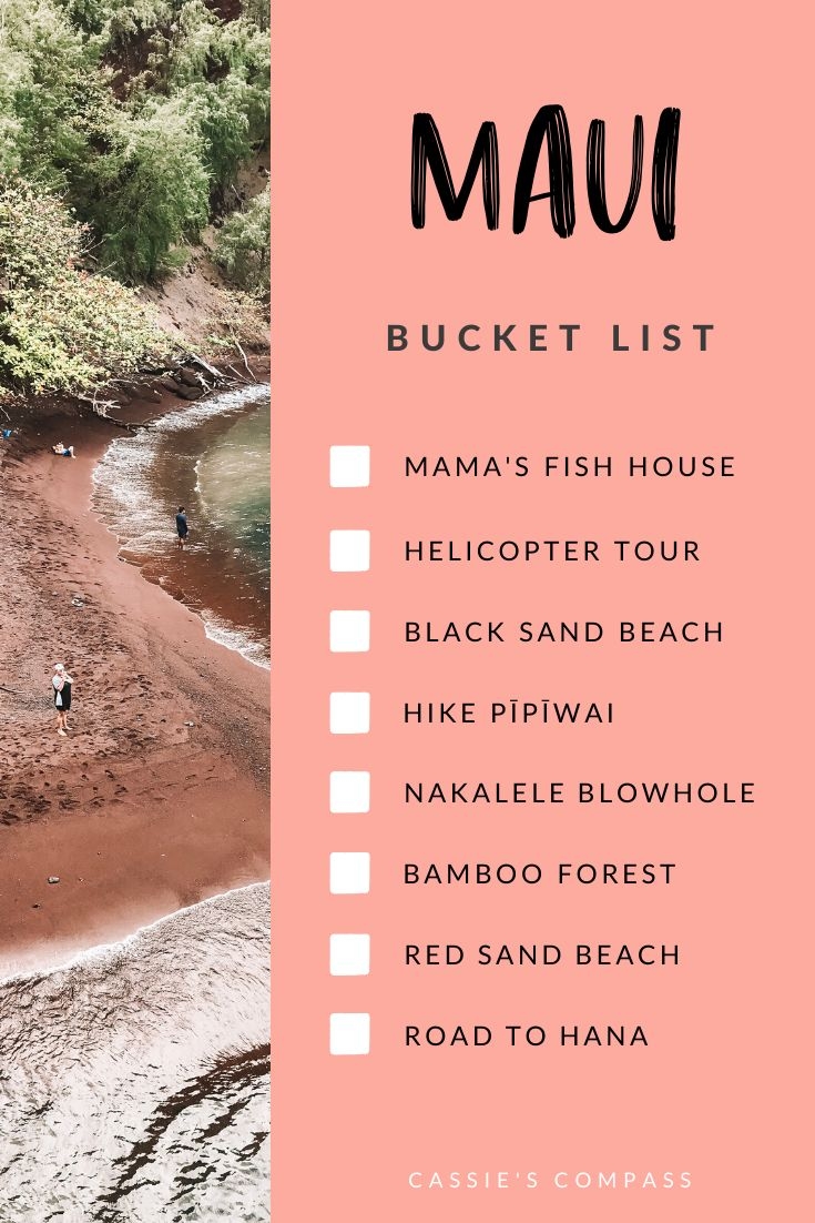 Maui Bucket List