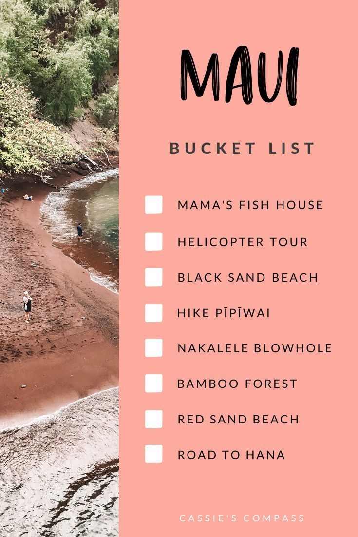 Maui Bucket List Maui Bucket List