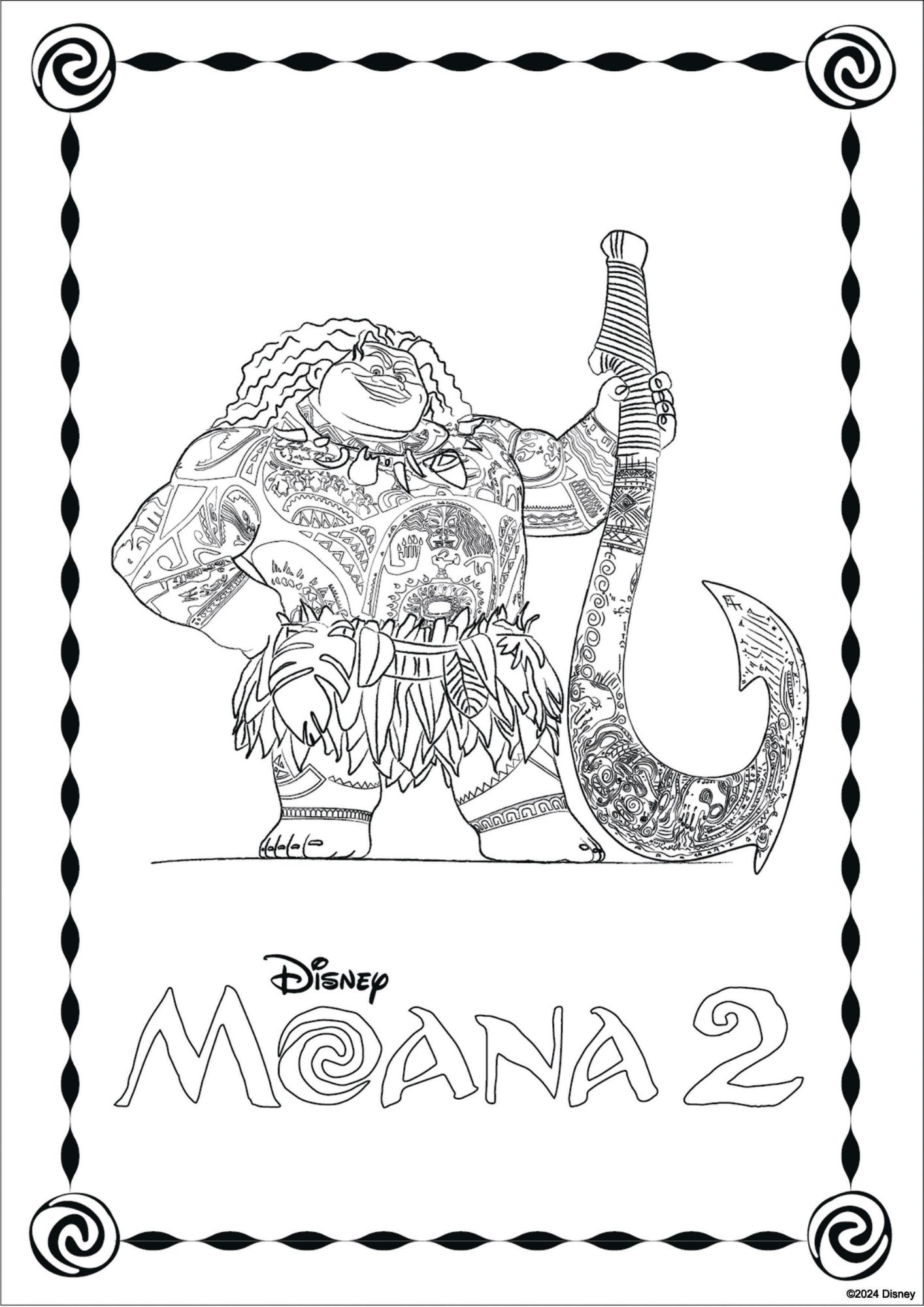 Maui coloring page Seeing Dandy Blog