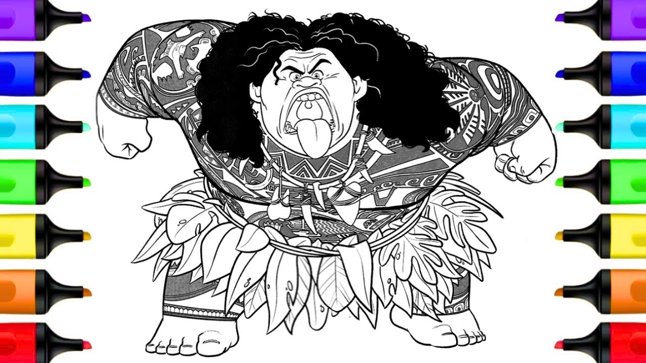 maui coloring pages