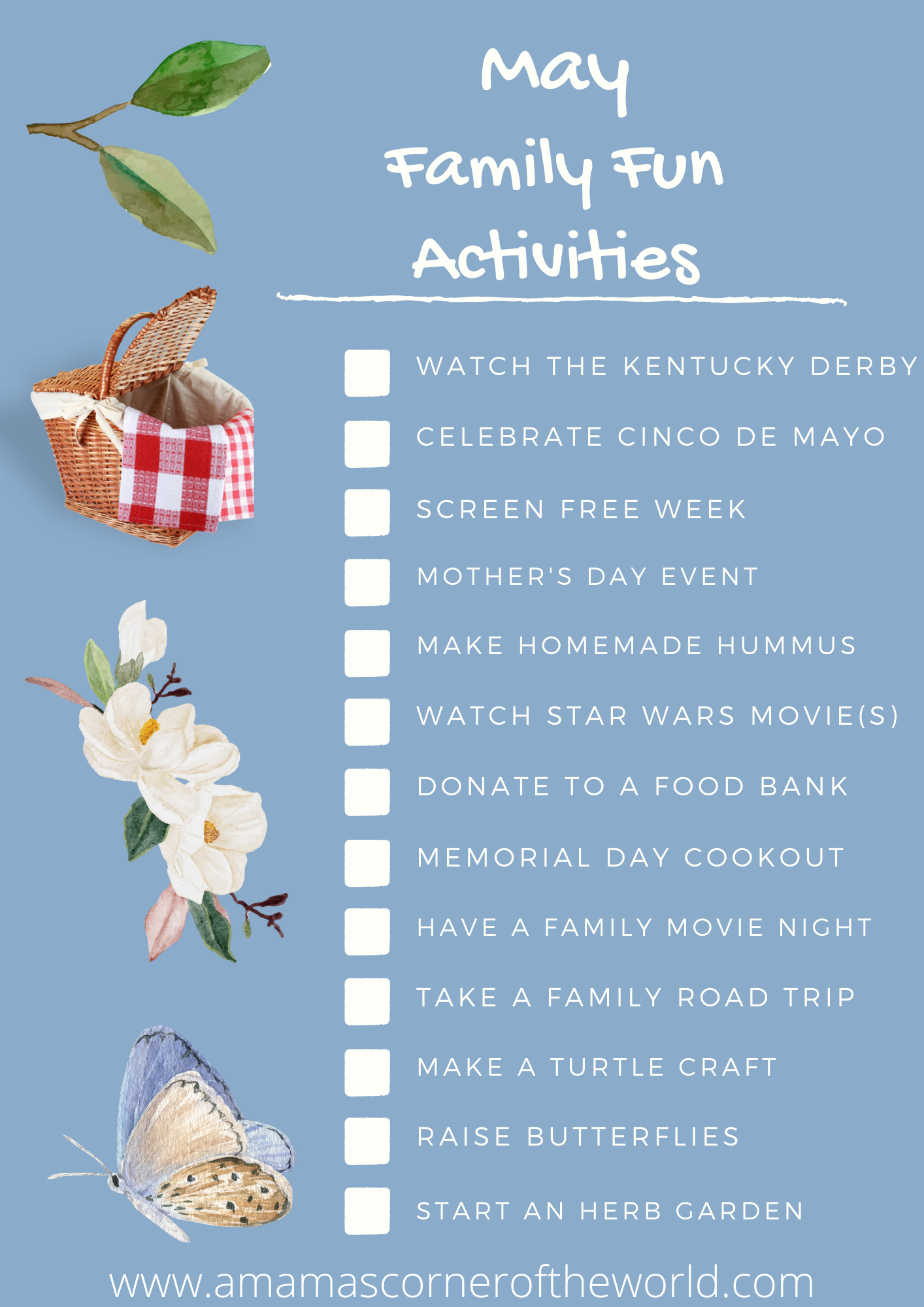May Family Fun Bucket List Family Fun Activities For May