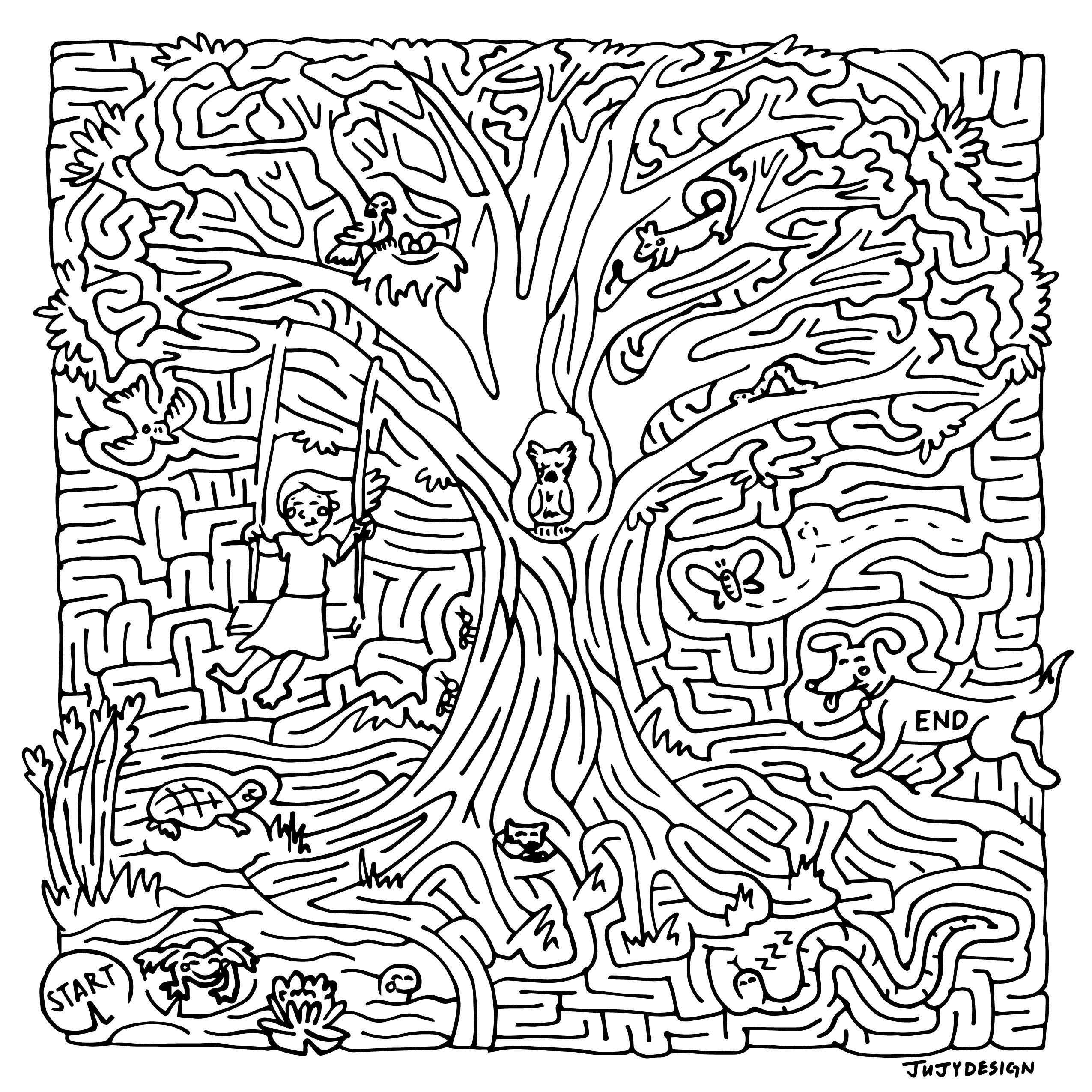 Maze Coloring Book Vol 1 Etsy