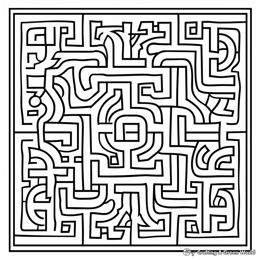 Maze Coloring Pages Free Printable 