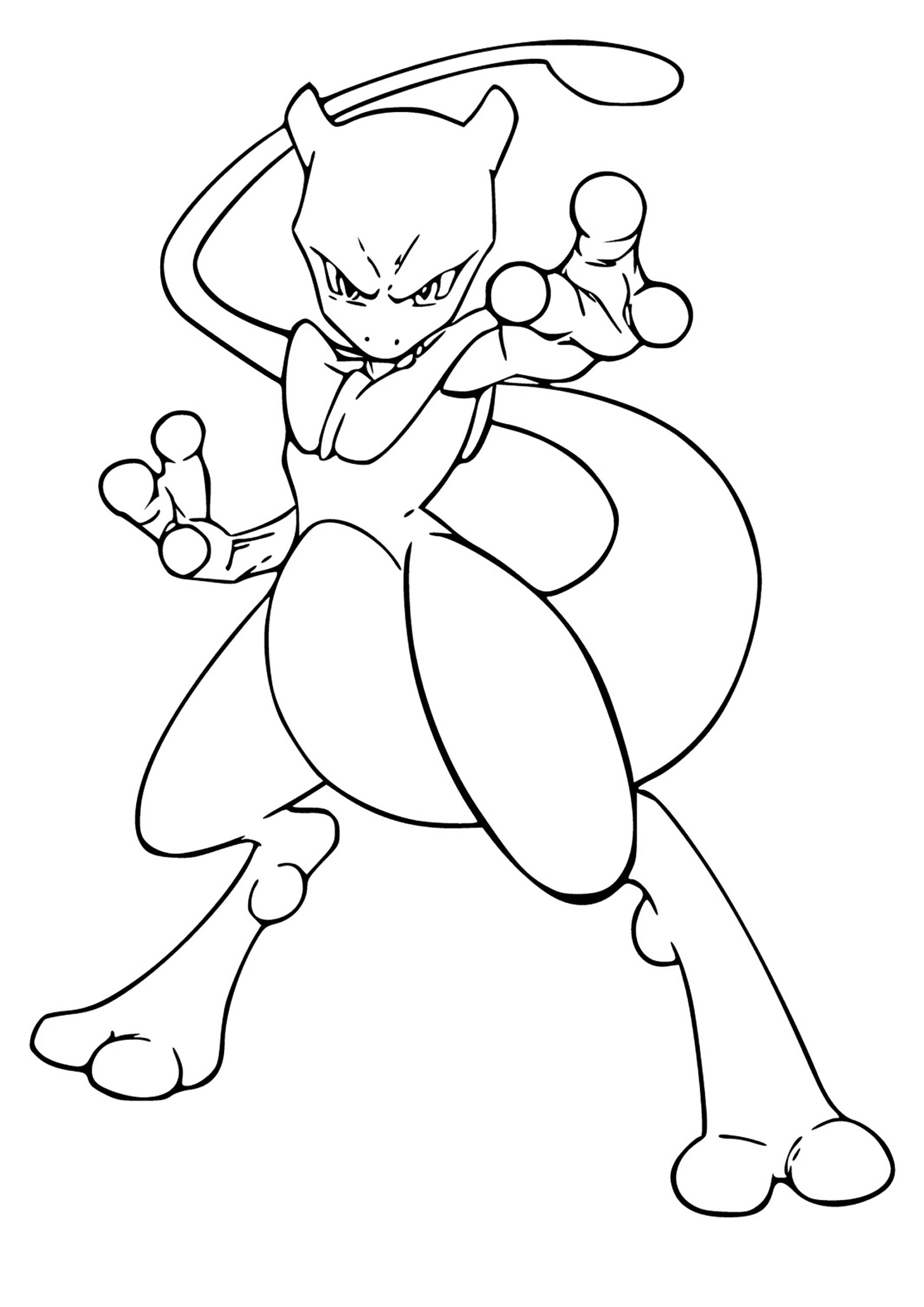 mewtwo coloring page
