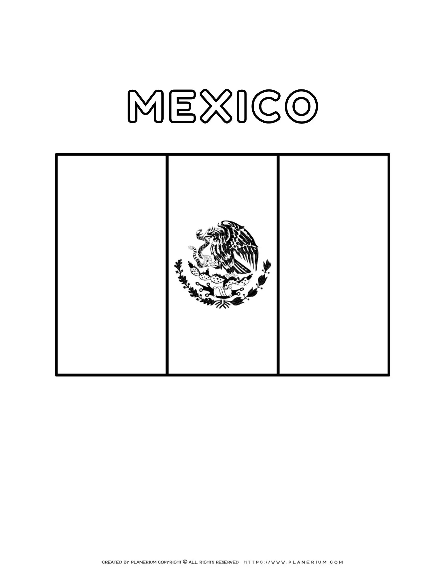 mexican flag coloring page
