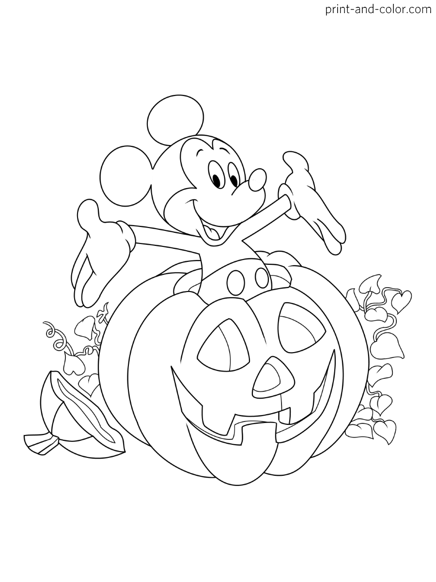 Mickey Mouse Halloween Coloring Pages Print And Color Mickey Mouse Halloween Coloring Pages Print And Color