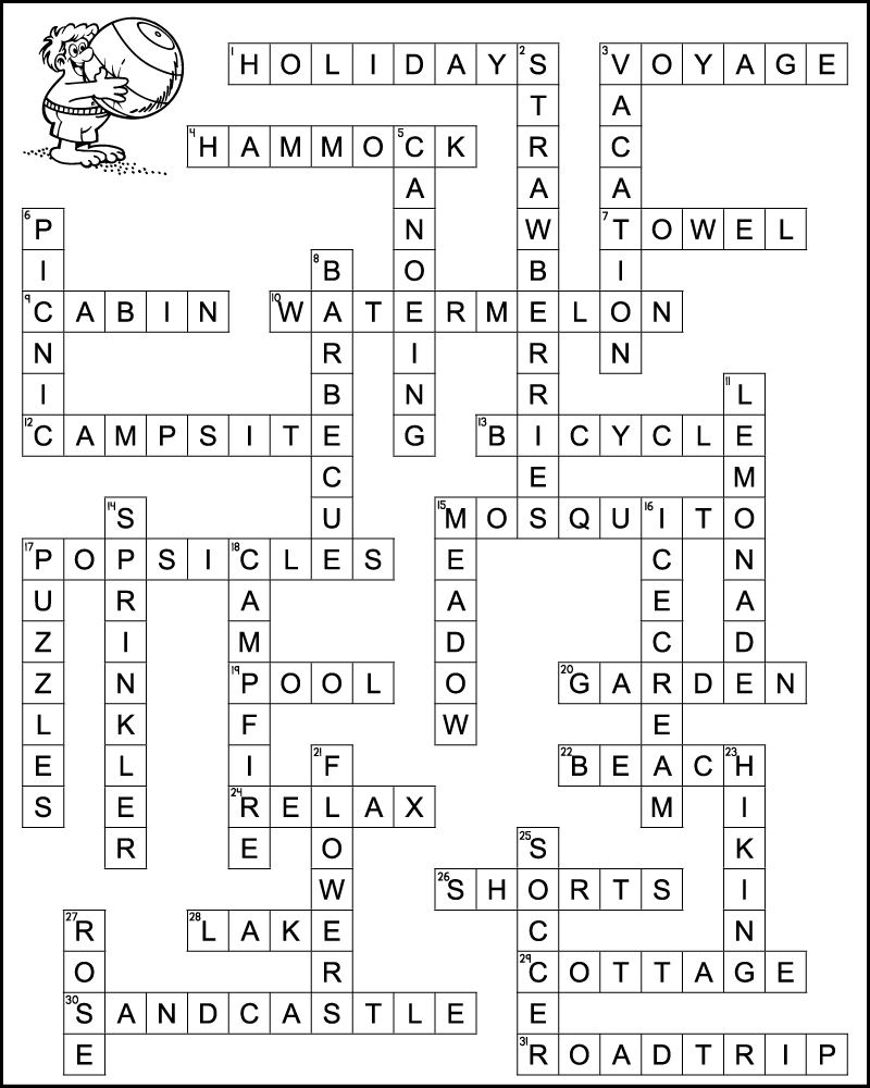Middle School Summer Crossword Puzzle Tree Valley Academy