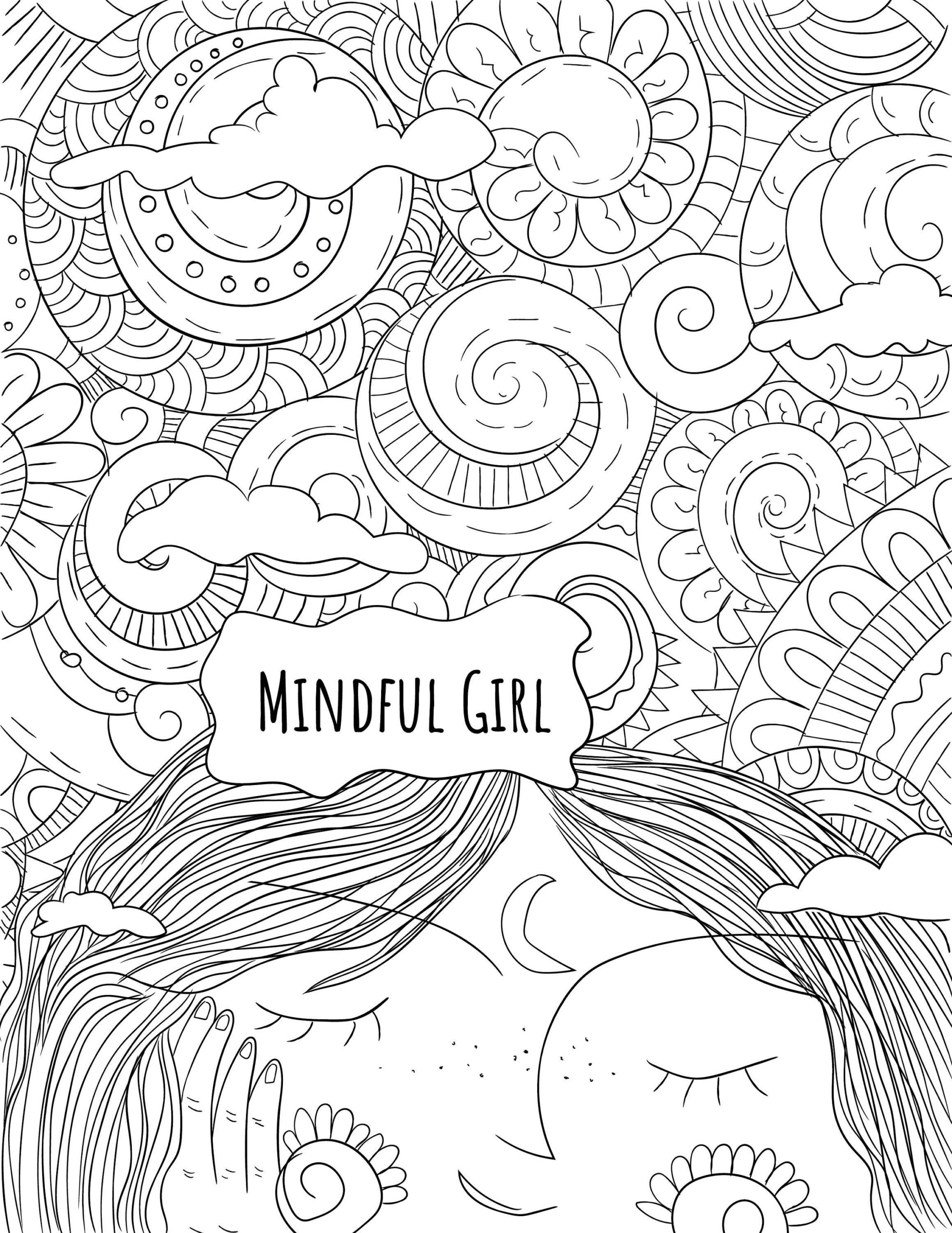 Mindfulness Coloring Page Etsy