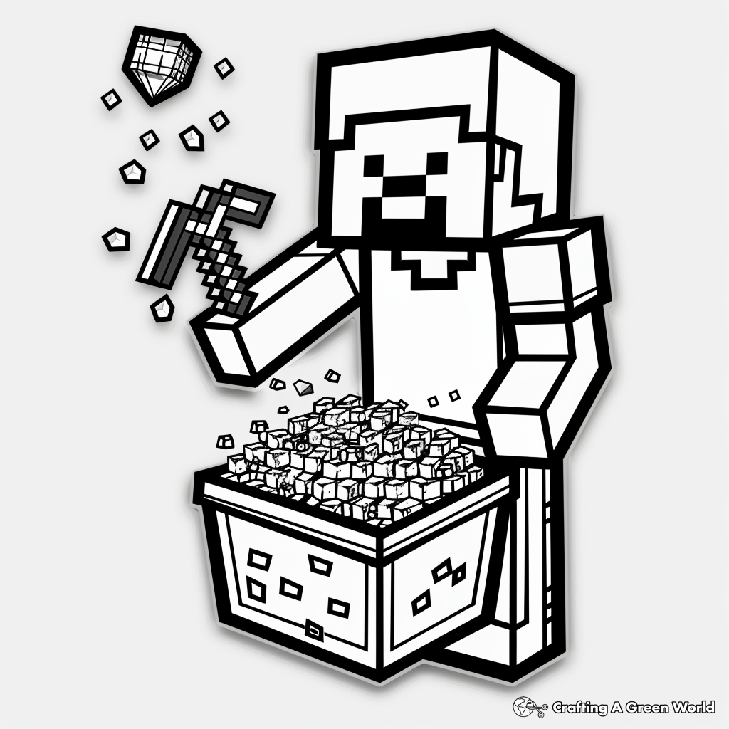 minecraft steve coloring page minecraft steve coloring page