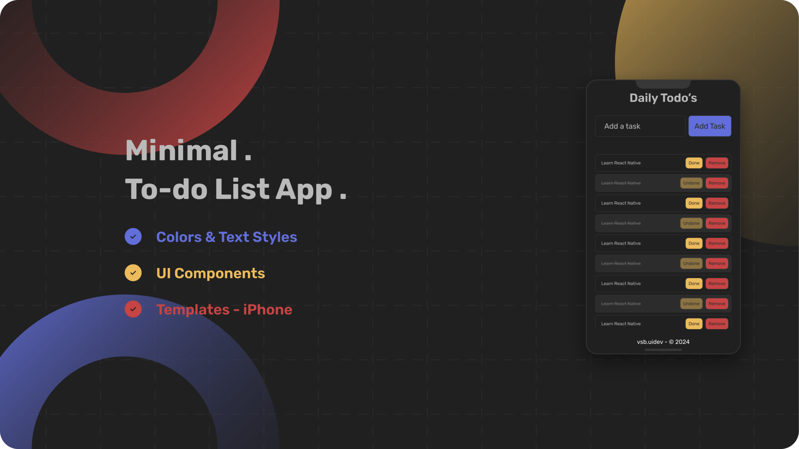 Minimal To do List App Figma