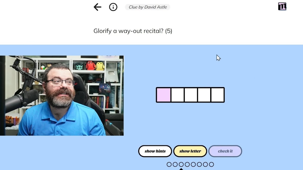 Minute Cryptic May 20th 2025 wordgames crypticcrossword crossword YouTube