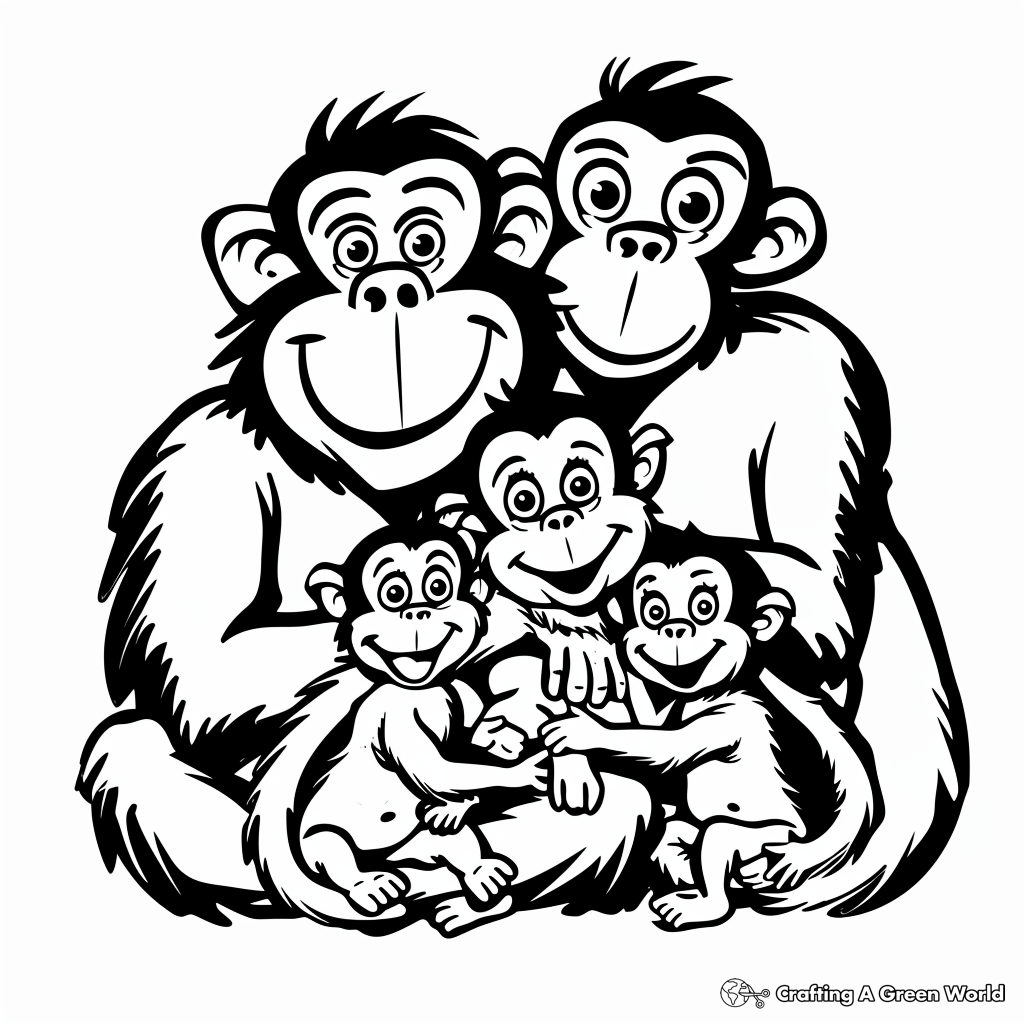 Monkey Coloring Pages Free Printable 