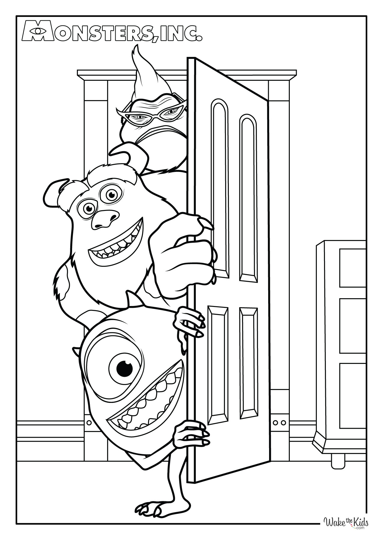 monsters inc coloring pages