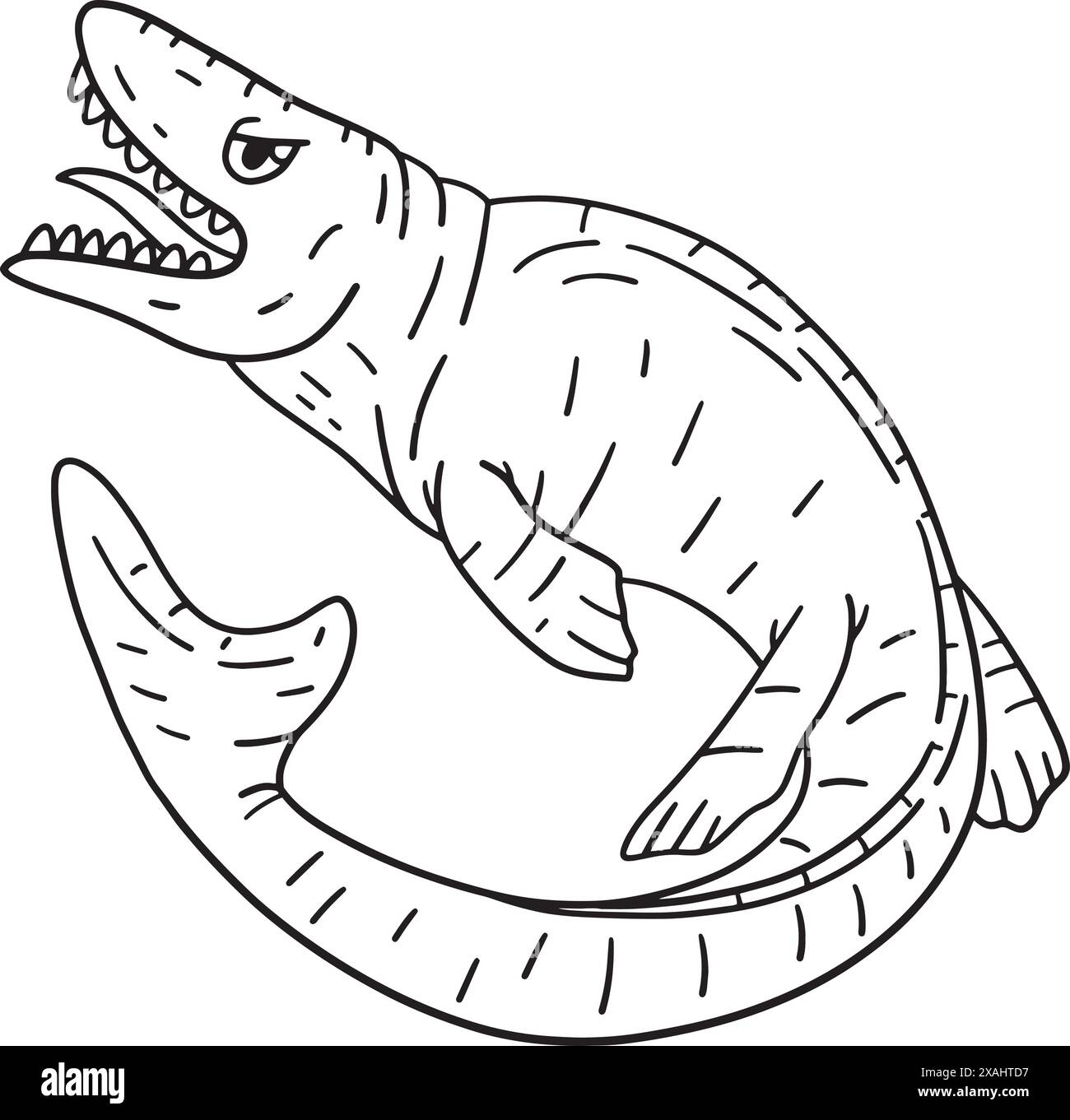 mosasaurus coloring page