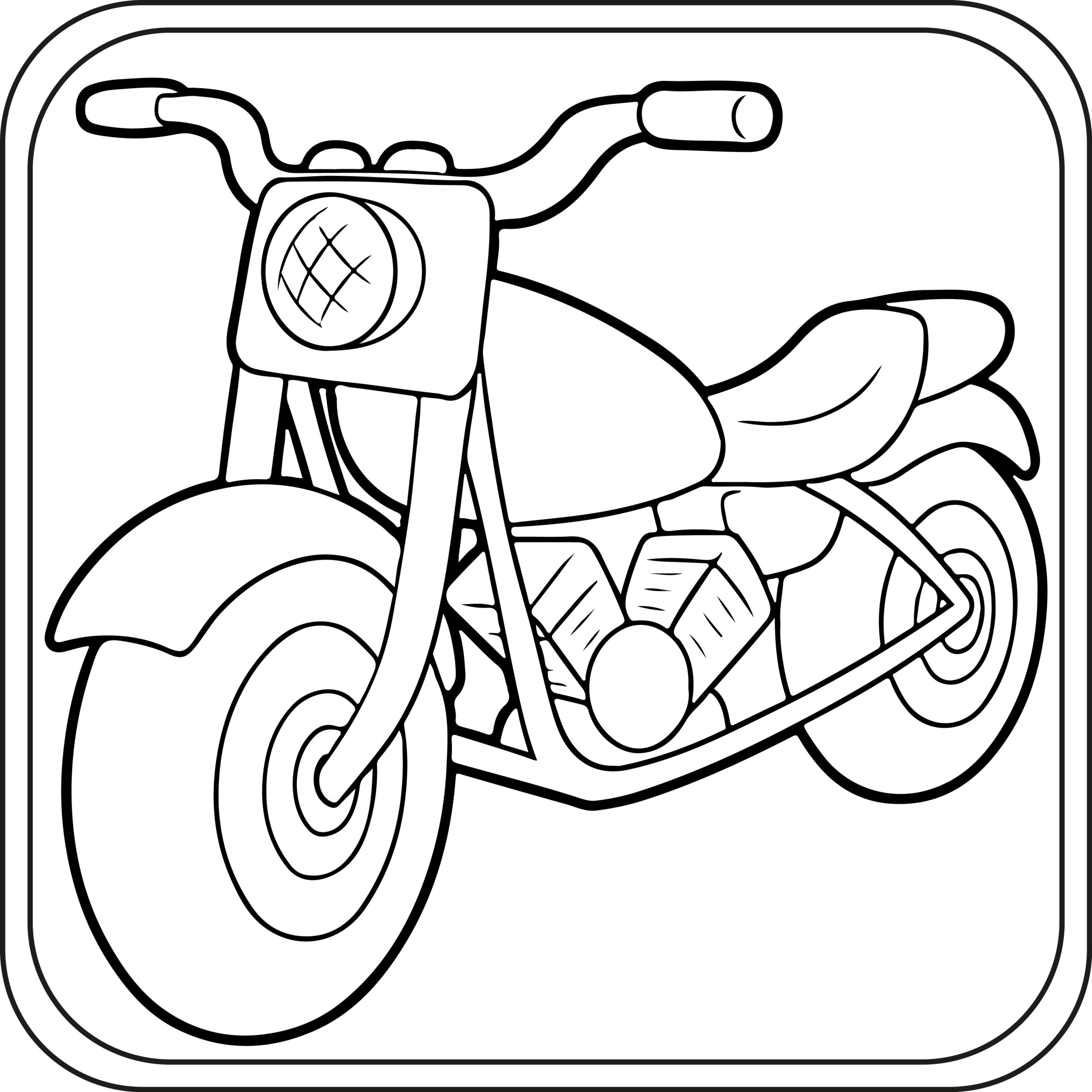 motorcycle coloring page